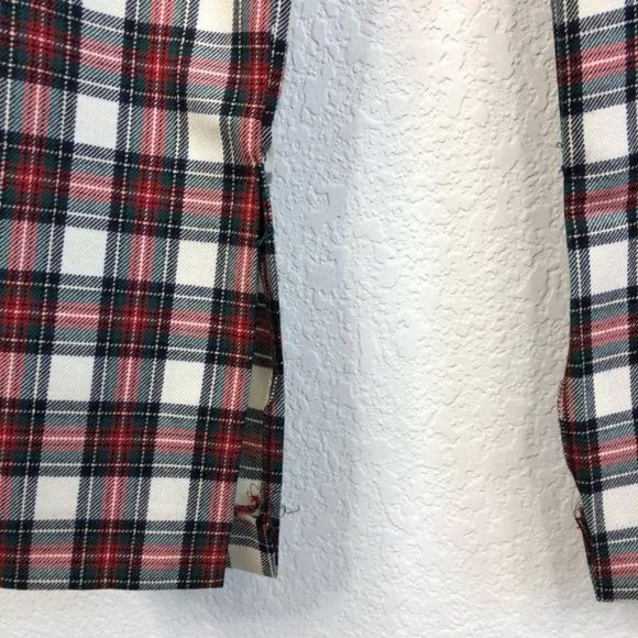 Hache Plaid Wide Leg Wool Pants Tuxedo Stripe Trou - Picture 6 of 10